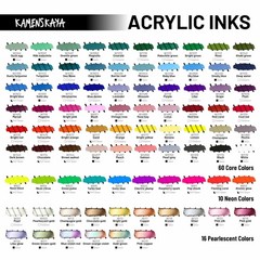 Acrylic Ink Set Color Combination #13 1 Fl Oz 30ml Each For Artists 4 PCS