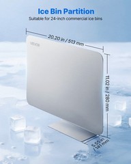 Bar Ice Bin Separator: 304 Stainless Steel Divider with Reinforced Base, 24″ Fit