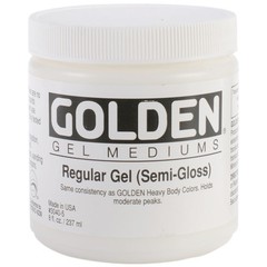 Golden Acryl Med 8 Oz Regular Gel Semi-Gloss