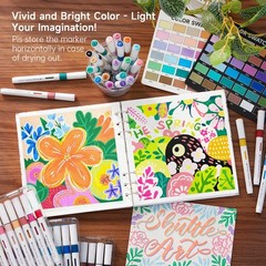 Ink Control Acrylic Paint Pens, 60 Colours Brush Tip Paint Marker Pens, Paint…
