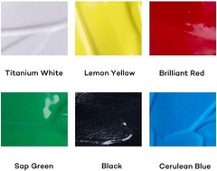 Discovery School Acrylic, 6 Basic Colors, 1/2 Gall