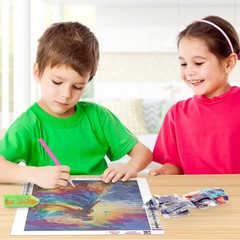 RICUVED Colourful Girl Diamond Art – 5D Princess 30 x 40 cm, Colorful