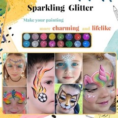 42 Color Face Painting Kit – Non-Toxic Water Activated Makeup Set with Brushes,