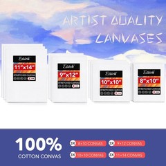 Pro Acrylic Paint Set 60pc: 24 Vivid Colors, Easel, Brushes, Blank Canvases