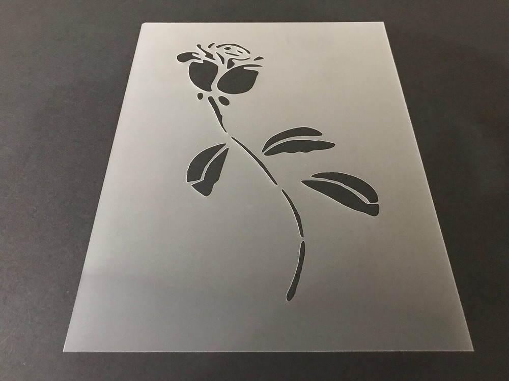 Rose #4 Stencil 10mm or 7mm Thick, Roses, Flowers, Love, Valentine
