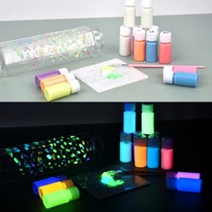 Glow in the Dark Day Visible Paint Acrylic 20g Jars Arts &Crafts Bright