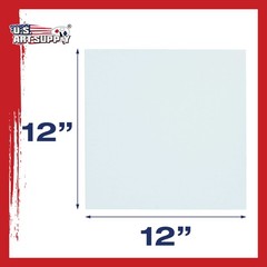 Blank Cotton Canvas Panels 12″x12″ 12 PK Mounted Art Boards Paint Supplies Craft