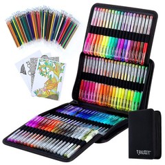 160 Pack Glitter Gel Pens Case Adults Coloring Artist Markers Scraps Ink
