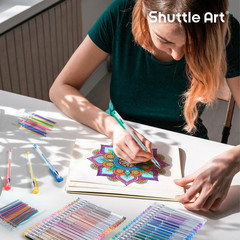 80 Pack Glitter Gel Pens, 40 Colors Glitter Gel Pens Set with 40 Refills for Adu