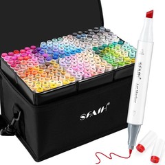 Alcohol Markers Chisel & Fine – 217 Colors[Pro Progression, Master Palette] M…