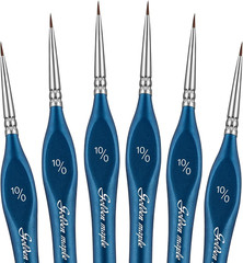 Detail Paint Brushes10/0, 6PC Extra Fine Detail Miniature Paint Brush Very Fine