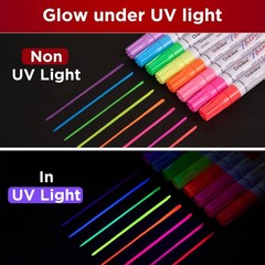Neon Fluorescent Paint Marker Pens – 8 Colors Oil-Based Paint Markers, Medium…