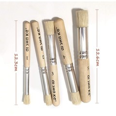 Stencil Brushes Set, 5 Pcs Natural Bristle Wooden Handle Template Brushes for