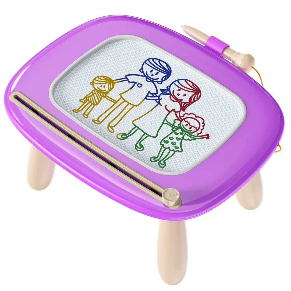 Kikapabi Magnetic Drawing Board Toddler Learning Toy, Purple – 1, 2, 3 Year Old