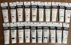 Liquitex heavy body acrylic paint lot B. No Repeats 20 Tubes, 2 Oz Each
