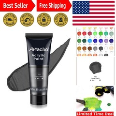 High-Quality Lamp Black Acrylic Art Paint 4.05oz Tube – Timeless Gloss Finish