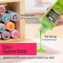 Colorful Neon Acrylic Paint Collection