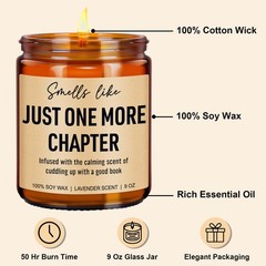 Younift Funny Scented Candle, Book 2.75 inches (W) x 3.5 (H), Amber