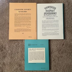 Lot Of 3 Vintage Paperback Books On Calligraphy Fonts & Alphabets