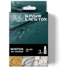 Winton Metallic Oil Color Set – 37ml Tubes, 3 Pack