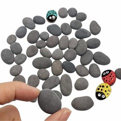 120pcs Smooth Gray Tiny Painting Rocks | Natural Textured Stones for Arts, Cr…