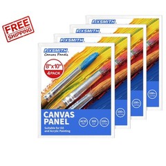 Artist-Grade 4 Pack Cotton Canvas Boards – 8×10 Inches for Endless Creativity