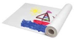Fingerpaint Paper Roll White 16×100 feet 1 Roll Art Street Kids Crafts
