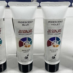 Jo Sonja’s 6 Iridescent Colours Artists Acrylic Paint Tubes Set Art Kit Chroma