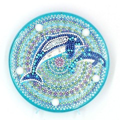 YOBEYI DIY Diamond Painting Lamp with LED Length:9.6cm , Width:3cm, Dolphin