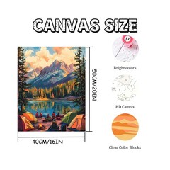 Paint by Numbers for Adults Beginner, Mountain Lake at Sunset Landscape Adult…