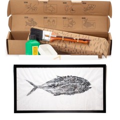 Gyotaku Fish Printing Art Kit – Print Your own Catch! – Fishing Gifts for Men…