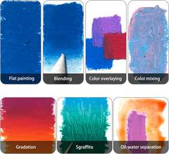 Oil Pastels Set of 50 Colors (8 X 60 Mm), Soft Oil Pastels for Art Painting, Dra