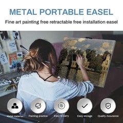 Adjustable Aluminum Art Easel Stand 1766 Inch Portable Tripod Display