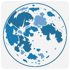 FINGERINSPIRE Full Moon Painting Stencil 11.8×11.8inch Reusable Planets