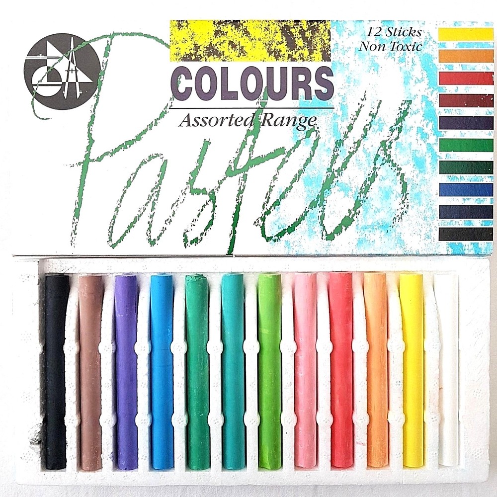 12 Set Jakar Assorted Multi Colour Artist Pastels Art Sketching Drawing Sticks