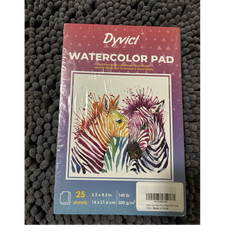 Dyvicl Watercolor Pad 25 Sheets 5.5 x 8.5 in 140 lb Cold Press Acid-Free White