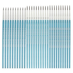 30 Pcs Paint Brushes Bulk, Acrylic Painting Brush, (0.2/0.4/0.6″, Blue)