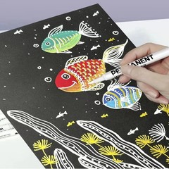 3/6 Pack Acrylic White Paint Pens White Permanent Marker with Extra Fine Point