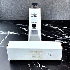 Blick Studio Quality Oil Paint Titanium White 225 ML Tube 111226009 Made England