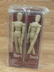 Lot of 2 Studio 71 Art With Attitude 8″ (inch) Articulated Wooden Manikin