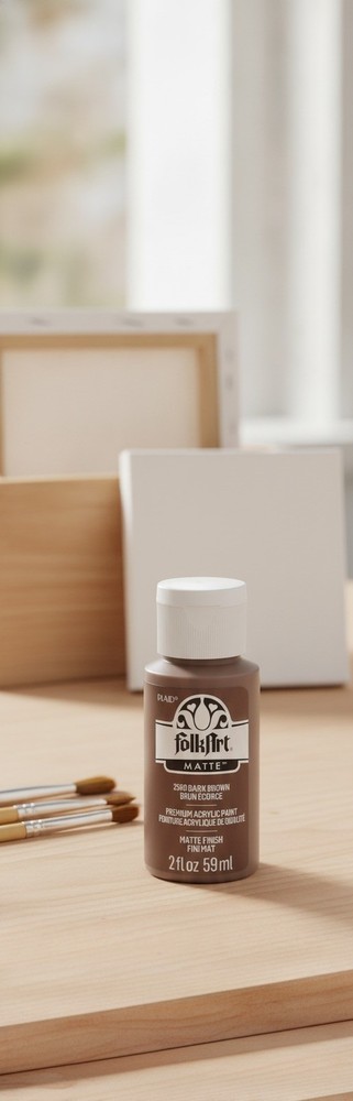 Acrylic Paint, 2 oz, Bark Brown, Matte Finish