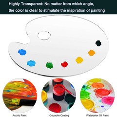 Clear Acrylic Paint Palette 15.7 x 11.8 15.7″ x 11.8″ x 0.1″, Transparent
