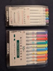 Zebra Mildliner Brush ClickArt Sarasa Kirarich Journal Art Pen Bundle