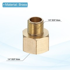 4Pcs 1/8 to 1/4 Air Brush Hose Adapter, Metal Connector for Air Compressors