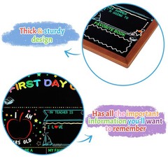 First Last Day School Double Sided Sign Frame 14×11 Inch Reusable Dry Erase