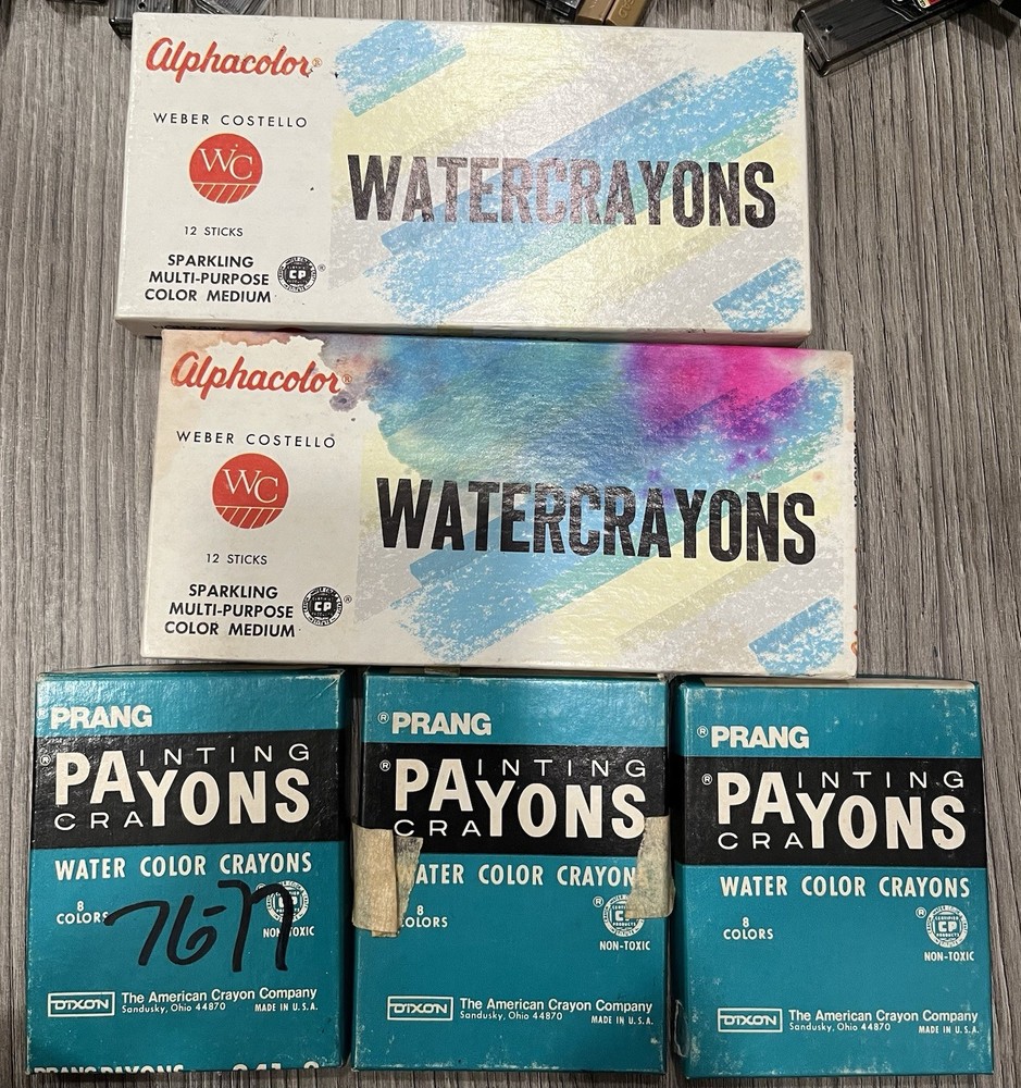 5 Prang Payons Water Color Crayons Alphacolor Weber Costello Watercrayons Art