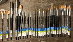 Aqua Elite Princeton Watercolor brushes lot of 28 quality brushes C35