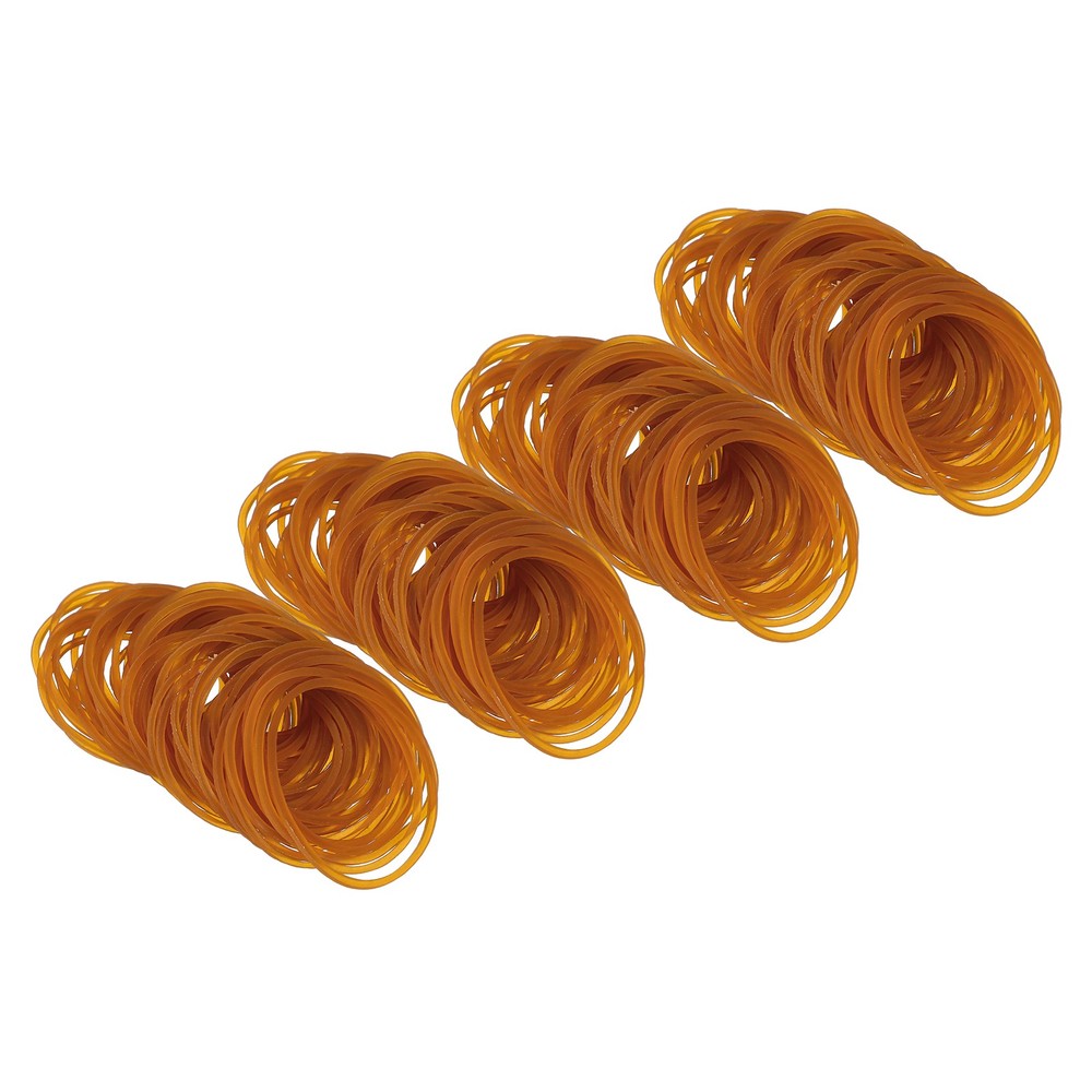 2.4″ x 3/50″ 500 Pcs Orange Elastics Rubber Bands for Office File Folder