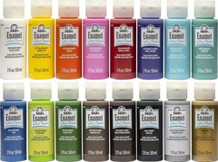 Acrylic Enamel Craft Set FolkArt 16 Count 32 Oz