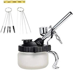 4 Set Airbrush Cleaning Kit Airbrush Cleaning Pot with Air Filter Mat and Holder